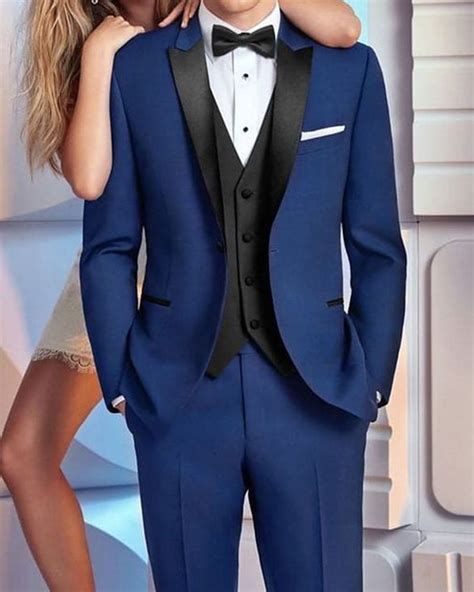 blue prom suits for men.